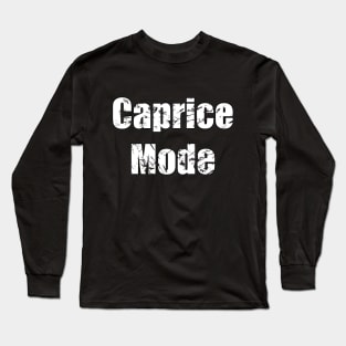 Distressed Caprice Mode Text Long Sleeve T-Shirt